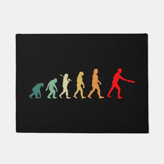 Ultimate Frisbee Disc golf Evolution Retro Funny Fußmatte (Vorderseite)