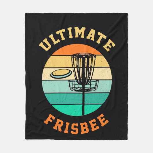 Ultimate Frisbee Disc Golf Fleecedecke (Vorderseite)