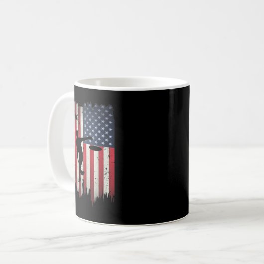 Ultimate Frisbee Disk Golf USA Flag 4. Kaffeetasse (Vorderseite Links)