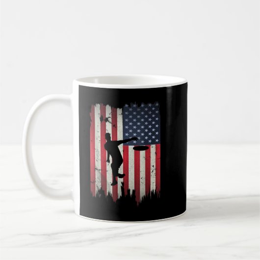 Ultimate Frisbee Disk Golf USA Flag 4. Kaffeetasse (Links)