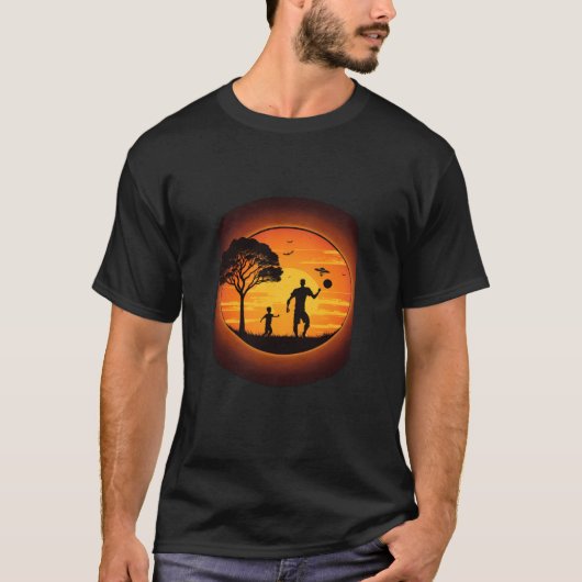 Ultimate Frisbee Fans Vater und Son Playing Frisb T-Shirt (Vorderseite)