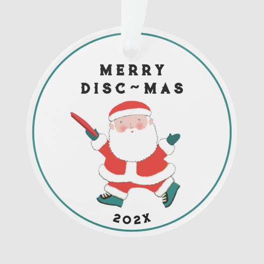 Ultimate-Frisbee-Feiertagsgeschenk Ornament (Vorderseite)