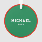 Ultimate-Frisbee-Feiertagsgeschenke Ornament (Rückseite)