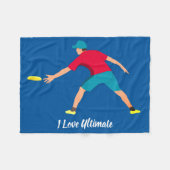 Ultimate Frisbee Fleecedecke (Vorderseite (Horizontal))