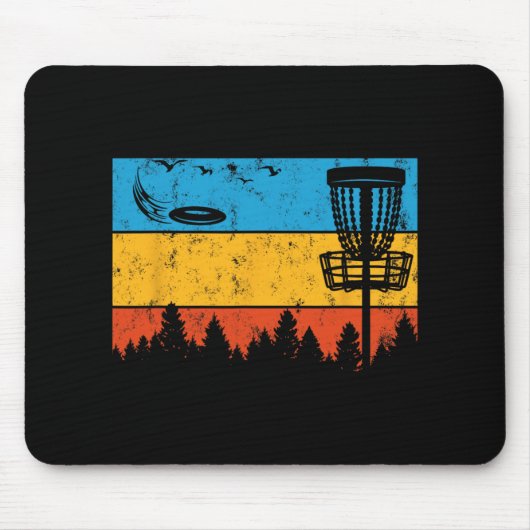 Ultimate Frisbee Frolf Disc Golf Player Flying Dis Mousepad (Vorne)