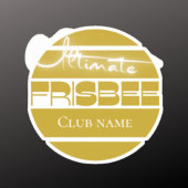 Ultimate Frisbee gelb Custom-Cut Vinyl Sticker