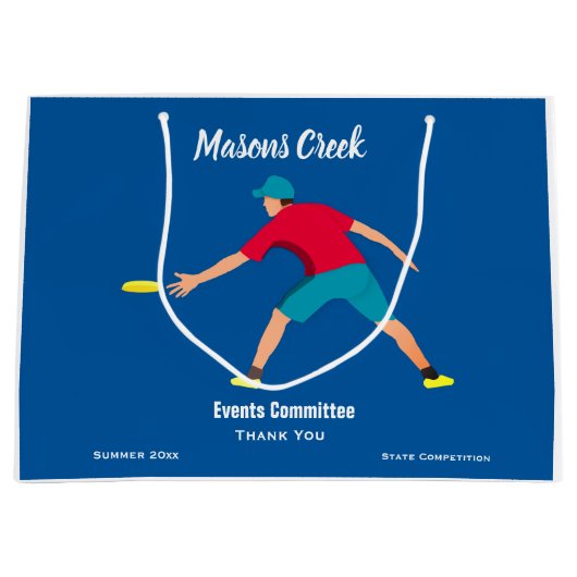 Ultimate Frisbee Große Geschenktüte (Vorderseite)