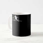 Ultimate Frisbee Heartbeat Disc Golf Kaffeetasse (Vorderseite Links)