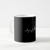 Ultimate Frisbee Herzschlag Lustiger Disc Golf Spi Kaffeetasse (Vorderseite Links)