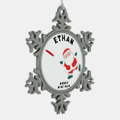 Ultimate Frisbee Holiday Geschenk Schneeflocken Zinn-Ornament (Links)