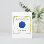 Ultimate Frisbee ist meine Welt Postkarte (Stehend Vorderseite)