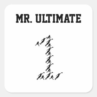 Ultimate Frisbee Mr/Miss Ultimate Quadratischer Aufkleber