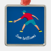 Ultimate Frisbee Ornament Aus Metall (Vorne)
