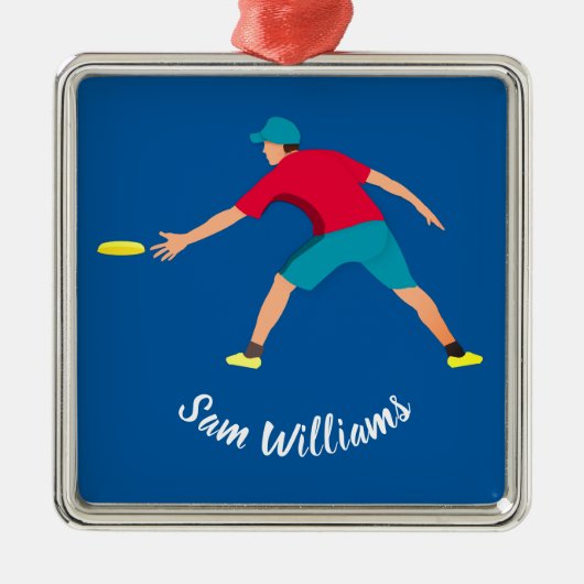 Ultimate Frisbee Ornament Aus Metall (Vorne)