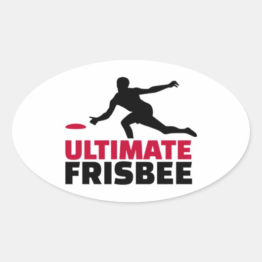 Ultimate Frisbee Ovaler Aufkleber (Vorderseite)
