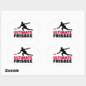 Ultimate Frisbee Ovaler Aufkleber (Blatt)