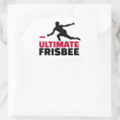 Ultimate Frisbee Ovaler Aufkleber (Tasche)
