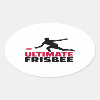 Ultimate Frisbee Ovaler Aufkleber