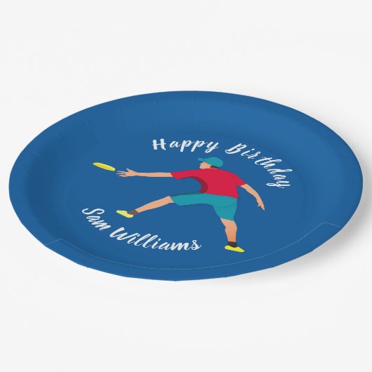 Ultimate Frisbee Pappteller (Schrägansicht)