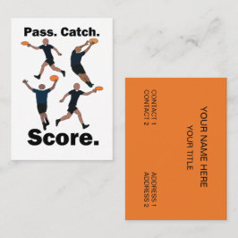 Ultimate-Frisbee-Pass-Catch-Score-Coach-Sport Visitenkarte
