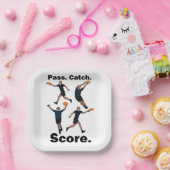 Ultimate-Frisbee-Pass-Catch-Score-Frisbee-Party Pappteller (Party)
