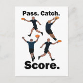 Ultimate-Frisbee-Pass-Catch-Score-Frisbee-Party Postkarte (Vorderseite)