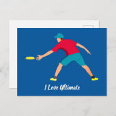 Ultimate Frisbee Postkarte (Vorne/Hinten)
