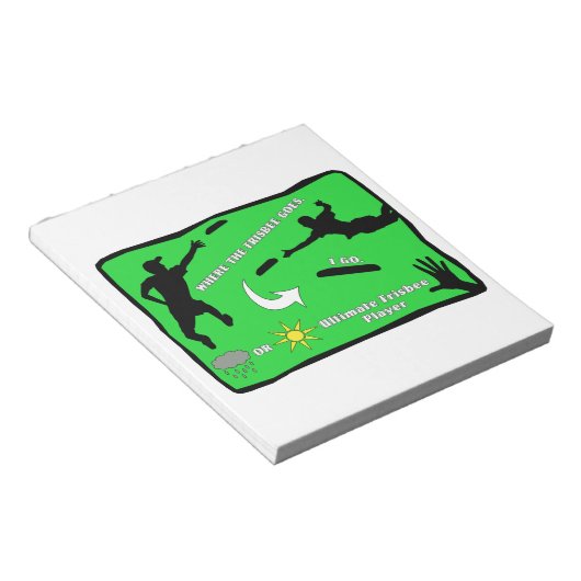 Ultimate Frisbee Rain oder Shine Notizblock (angewinkelt)