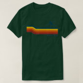 Ultimate Frisbee Retro Color Lines T-Shirt (Design vorne)
