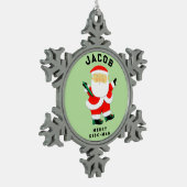 Ultimate Frisbee Schneeflocken Zinn-Ornament (Links)