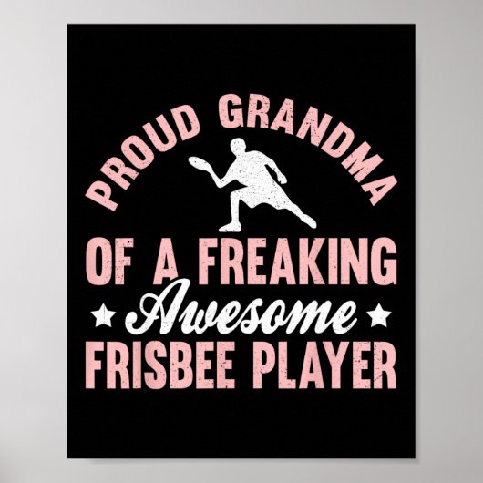 Ultimate-Frisbee-Spieler Disc Golf Oma Poster (Vorne)
