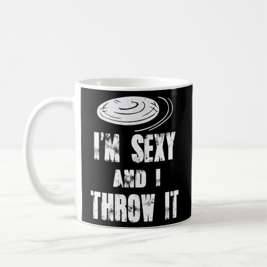 Ultimate Frisbee Sprichwort ich bin und ich wirf e Kaffeetasse (Links)