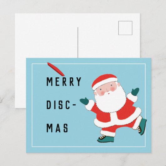 Ultimate Frisbee Weihnachtskarten Postkarte (Vorne/Hinten)