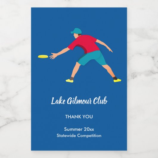 Ultimate Frisbee Weinetikett (Einzelnes Label)