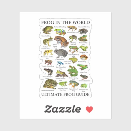 Ultimate Frog Guide Funny Frog Lover Frog Eigentüm Aufkleber (Blatt)