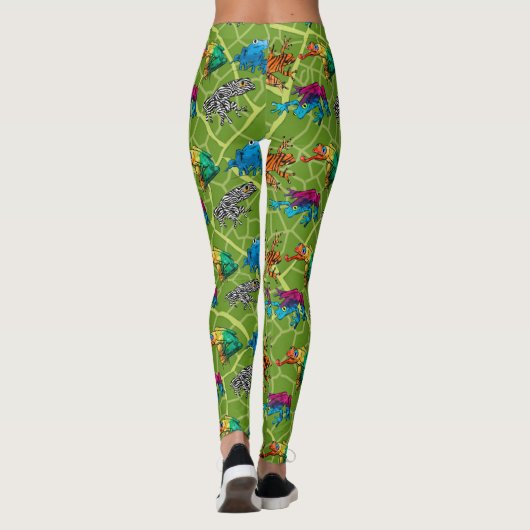Ultimate Frog Guide - Six Raibow Frogs Leggings (Rückseite)