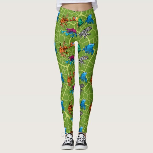 Ultimate Frog Guide - Six Raibow Frogs Leggings (Vorderseite)