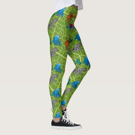 Ultimate Frog Guide - Six Raibow Frogs Leggings (Rechts)
