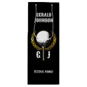 Ultimate Golf Monogram Design Kleine Geschenktasch Geschenktüte Für Weinflaschen (Vorderseite)