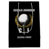 Ultimate Golf Monogram Design Mittlere Geschenktüte (Rückseite)