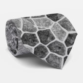 Ultimate Gray Cobbled Patchwork Terrazo Muster Krawatte (Gerollt)