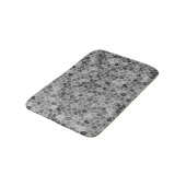 Ultimate Gray Cobbled Patchwork Terrazo Pattern Badematte (Schrägansicht)