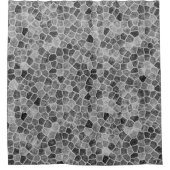 Ultimate Gray Cobbled Patchwork Terrazo Pattern Duschvorhang (Vorderseite)