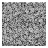 Ultimate Gray Cobbled Patchwork Terrazo Pattern Fotodruck (Vorne)