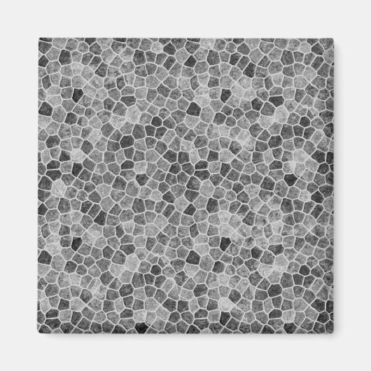 Ultimate Gray Cobbled Patchwork Terrazo Pattern Magnet (Vorne)