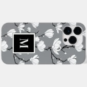 Ultimate Gray Mit Monogramm Magnolia Blume Case Ma (Rückseite (Horizontal))
