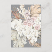 Ultimate Gray Pampas Grass Floral Jungle Wedding Begleitkarte (Rückseite)