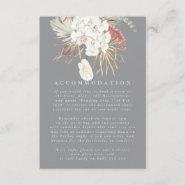 Ultimate Gray Pampas Grass Floral Jungle Wedding Begleitkarte