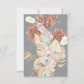Ultimate Gray Pampas Grass Tropical Dschungel RSVP Karte (Rückseite)