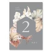 Ultimate Gray Pampas Grass Tropischer Dschungel Tischnummer (Vorderseite)
